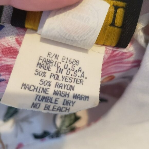 Vintage Floral Belted Dress Spring Garden Tea Party Cottagecore Sz 10 - Picture 15 of 16